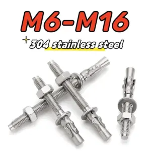 M6 To M16 Stainless Steel Expansion Bolt Heavy Duty Wedge Anchor For Construction Repair
