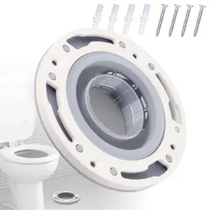 Toilet Flange Silicone and ABS Gray Universal Toilet Flange Repair Kit Replacement for 4in 5in Special 3in Waste Pipe