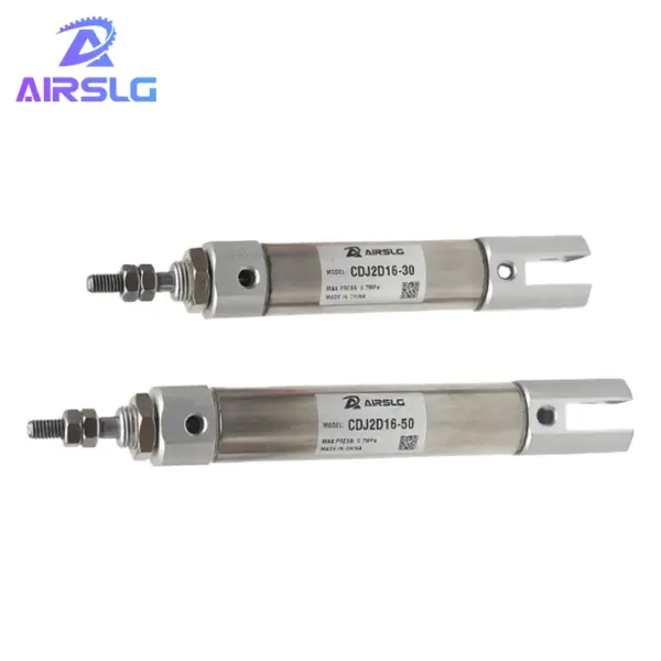 CJ2D CJ2D10 CJ2D16 Stroke 5~200mm Double clevis with pins Mini Pneumatic Cylinder Double Acting Single Rod Air Cylinder AIRHKC