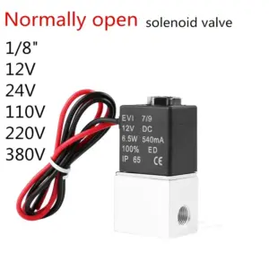 Normally Open Brass Solenoid Valve  1/8" 12V 24V 110V 220V 380V 2 Way Solenoid Valve Pneumatic Valves for Water Air Gas Two-way
