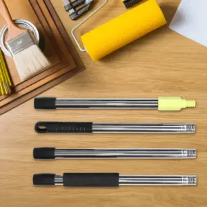 Telescoping Paint Roller Extension Pole Stainless Steel Adjustable 25Mm Wide Brush Head for High Ceiling Wall Painting Indoor