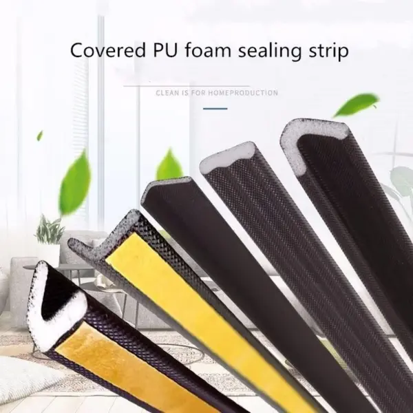 PU Foam Sound Proof Weather Draught Excluder Seal Door Window Gap Insulation E/I/L/D/V Type Strips