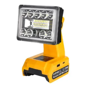 AT13 For 14.4-20V LED Portable Work Light 9W 1000LM Emergency LED Flood Light Wireless LED Job Site Lamp For Car Repairin