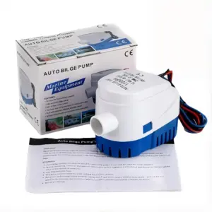 12V/24V Automatic Submersible Boat Bilge Water Pump Latest styles 600/750/1100GPH Built-in Auto Float Switch With Switch