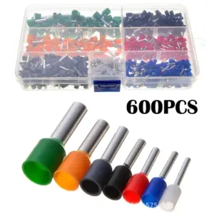 600Pcs/Box European Pre-insulated Tubular Crimp Terminals Assortment Kit