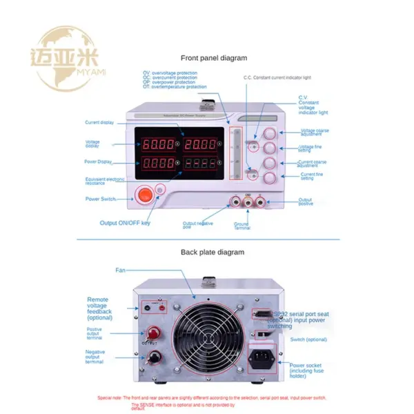 MYAMi Laboratory Adjustable 32V 64V TO 800V Variable 3A TO 200A DC Bench Switching Power Supply
