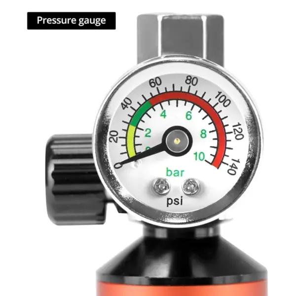 A69eair Compressor Regulator & Water Separator With 140 PSI Gauge - 1 Micron-Filter, 1/4Inch NPT, Push Button Drain Valve