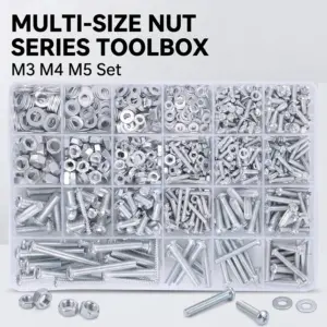 1/5 BOXES M3 M4 M5 Combination Set Half Round Head Cross Screw Nut Nut Nut Bolt Shim Assortment Kit
