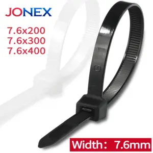 100PCS Plastic Ties Nylon Cable Zip Tie Black White Strong Self-locking For Wire Management Office Organiser Garden Strap Bundle