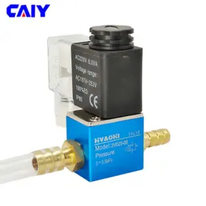2V025-08 Pneumatic Air Solenoid Valve 2 Position 2 Way Pilot 1/4" Normally Closed 6mm 8mm Hose Barb Connection Airtec Type