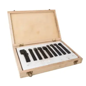 9pcs indexable carbide turning tools set inserts with holder for mini lathe