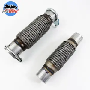 ID32-102mm Stainless Steel Muffler Pipe Connector Welded Car Exhaust Tube Telescopic Flexible Connection Braid Bellows
