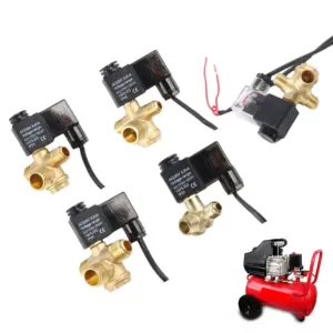 Air Compressor Solenoid Valve With Check Valve For Air Pump Quiet Power Off Exhaust Control Unloading Pneumatic Equipment