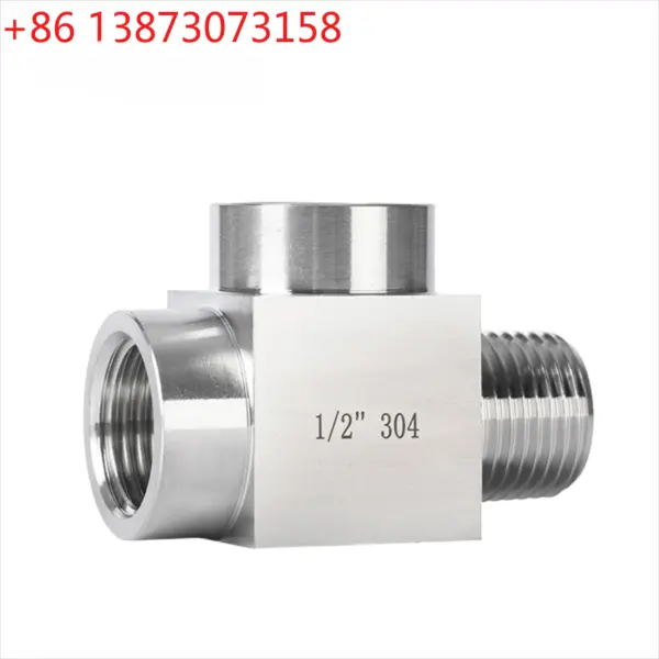 304 316 Stainless Steel Male Street Tees Pipe Fittings 3-way Connector Thread BSP 1/8"1/4"3/8"1/2" High Pressure 6000psi