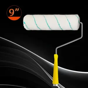9 inch X 1.5 inch cage roller frame paint roller 6MM shaft handle internal thread with extension pole high position brush;