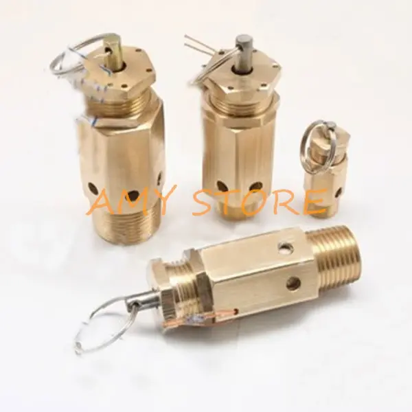 1Pc 1/4" 3/8" DN15 1/2" DN20 3/4"BSPT Male Air Compressor Safety Pressure Relief Valve A21W/22W/28X-16T 3/5/7/8/10/11/12.5/15KG