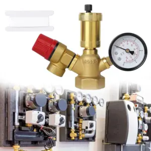 Comprehensive Brass Safety Group Set with Accurate Pressure Relief Valve and Effective Air Vent for Heating Systems