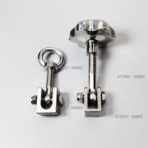 304 stainless steel lifting ring flexible joint locking piece plum blossom handle nut set filter pressure bolt