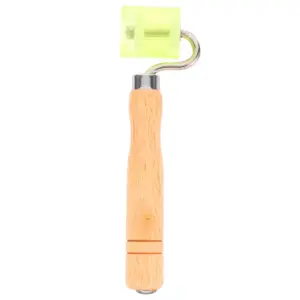 Seam Roller Wooden Handle Press Edge Roller for Wallpaper Vinyl Flooring Quilting Fabric Tracing Wheel Wall Texture