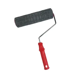 10'' Pattern Paint Roller Lightweight Comfortable Handle Embossing Texture Roller for Household Cupboard Cabinet Wall Furniture