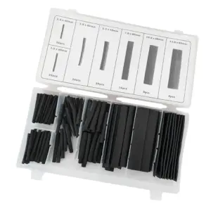 Heat Shrink Tubing Sleeve Set Black Waterproof Shrink Tube Wire Wrap Electrical Cable Kit for Home Repair