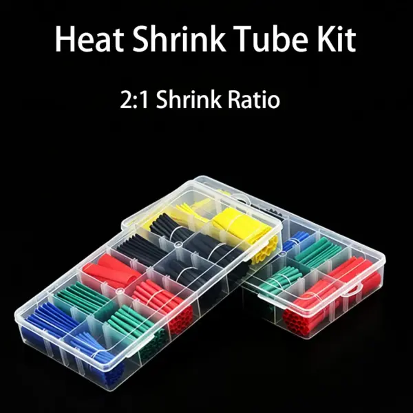 Clear White Black 2:1 Wire Protective Thermoretractable Tubes Heat Shrinkable Sleeve Heat-Shrink Tubing Assortment Kit For Cable