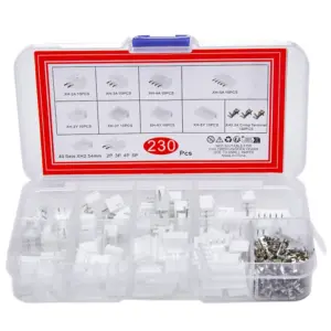 1Box 230Pcs XH2.54 PH2.0 2p 3p 4p 5 Pin 2.54mm 2.0mm Pitch Terminal Kit DIY JST Connector Wire Connectors Adaptor Box Packing