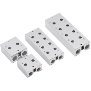 Pneumatic manifold solenoid valve base 3V Series Suitable for: 3V210/3V220/3V230 3V200M-1F 2F 3F 4F 5F 6F 7F 8F 10F 12F 14F 16F