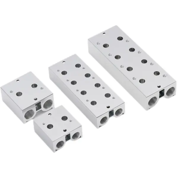 Pneumatic manifold solenoid valve base 3V Series Suitable for: 3V210/3V220/3V230 3V200M-1F 2F 3F 4F 5F 6F 7F 8F 10F 12F 14F 16F