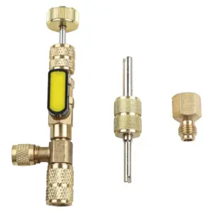 For R12 R22 R404 For R410 R32 Hvac Valve Tool Valve Core Remover HVAC Maintenance SAE 1 4 Brass Adapter For Hvac