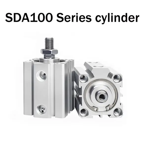 SDA100-S-B Bore 100mm Stroke 5 to 100mm cylinder Female/Male Thread Air Pneumatic Cylinder Double Acting Compact Cylinder