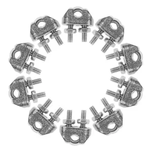 10Pcs Wire Rope Clips Stainless Steel 304 Cable Clamps U Clamp for Rope Tightening and Cable Fixing Wire Clamps for Cables
