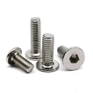 Allen Hexagon Hex Socket Ultra Thin Flat Wafer Head Screw Bolt Nut Assortment Kit Set 304 A2-70 Stainless Steel