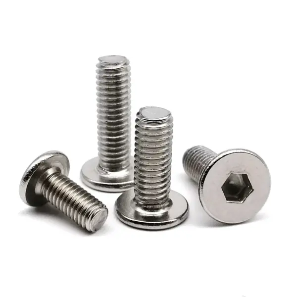 Allen Hexagon Hex Socket Ultra Thin Flat Wafer Head Screw Bolt Nut Assortment Kit Set 304 A2-70 Stainless Steel