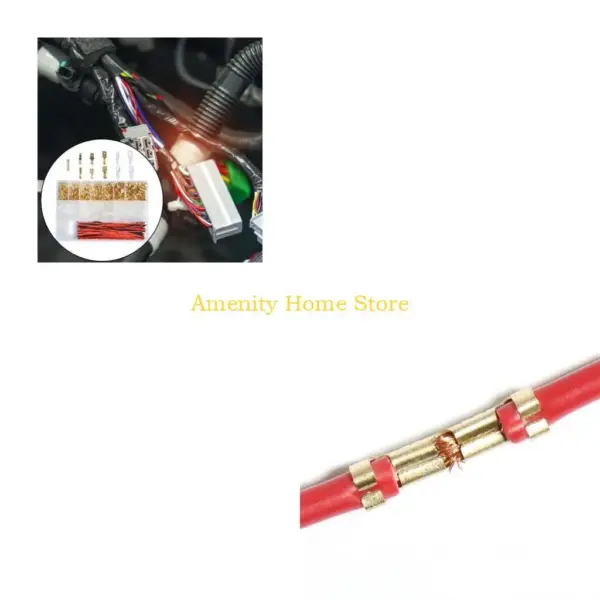 F26C Pack Of 810 Spade Terminals Connectors Male & Female Crimps Wire Terminals Metal Spade Connector Upgrades for Quick Wiring