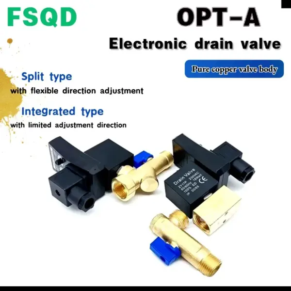 1PC OPT-A OPT-B Solenoid valve timer Electronic drain valve AC220V Pneumatic components  Tools