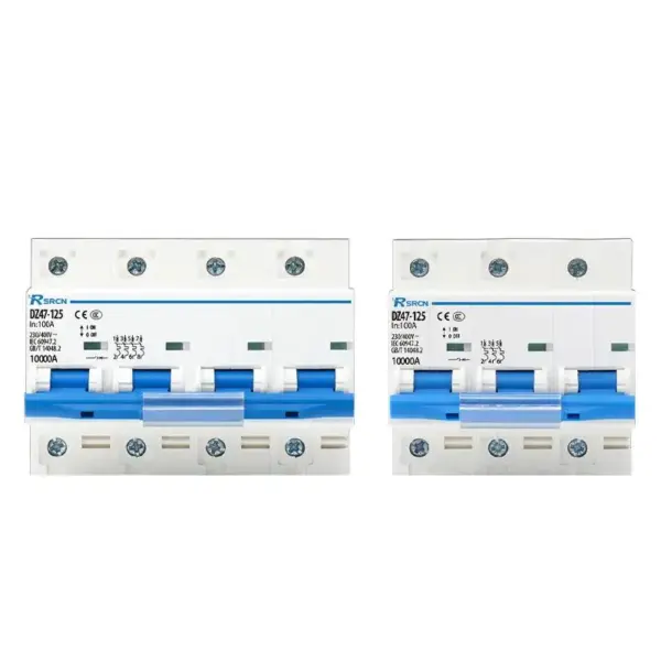 125A Single Phase DZ47-125 Circuit Breaker With 3P/4P RCD Protection - Factory Direct MCB