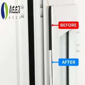 AEE2-Weather Stripping Door Seal Strip Front Window Frame Foam Adhesive Rubber Soundproof, 2 Rolls Total Length 20M