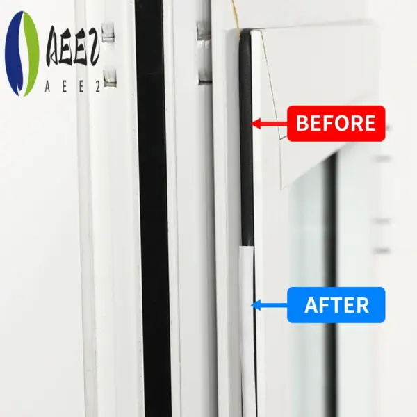 AEE2-Weather Stripping Door Seal Strip Front Window Frame Foam Adhesive Rubber Soundproof, 2 Rolls Total Length 20M