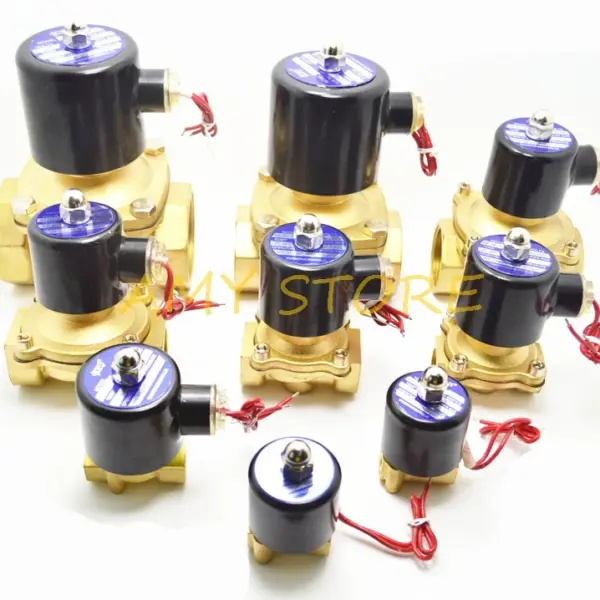 Electric 2W Solenoid Valve Brass Pneumatic Valve NC Normal Close for Water Oil Gas BSP 1/8" 1/4 3/8 1/2" 3/4" 1"-2" 12-380V