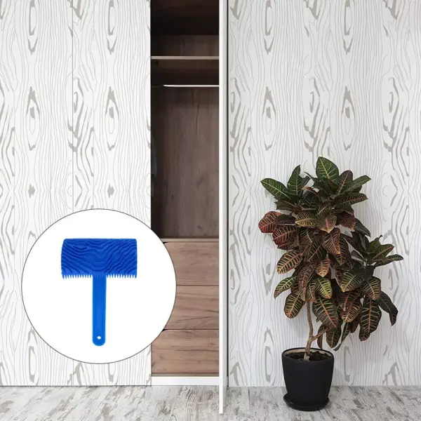 1Pcs Wood Graining Tool Rubber Pattern Roller for Wall Art Painting DIY Wood Grain Texture Coating Tool Paint Roller