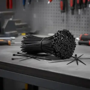 1000 Pack Cable Zip Ties, 8-inch Heavy Duty Cable Wire Ties with 45LBS High Tensile Strength, Multi-Purpose Self-Locking Nylon Tie Wraps, Heat & Cold Resistant for Indoor and Outdoor Use