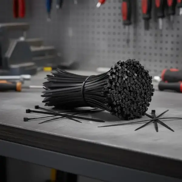 1000 Pack Cable Zip Ties, 8-inch Heavy Duty Cable Wire Ties with 45LBS High Tensile Strength, Multi-Purpose Self-Locking Nylon Tie Wraps, Heat & Cold Resistant for Indoor and Outdoor Use