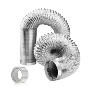 Dryer Vent Hose 4 Inch 20FT Scalable Smoke Tube Thick  Aluminum Foil Insulated Ventilation Ducting for HVAC Ducting with 1 Tape