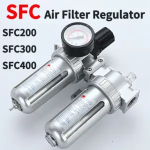 SFC200 1/4",SFC300 3/8",SFC400 1/2", Air Compressor Filter Regulator Oil Water Separator Trap Regulator Valve Pneumatic Parts