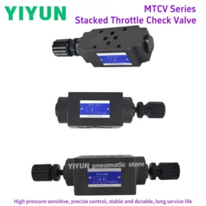 MTCV Series Stacked Sandwich Throttle Check Valve MTCV-02W 02A 02B 03W 03A 03B 04W 04A 06W 06A -X-Y Hydraulic Flow Control Valve