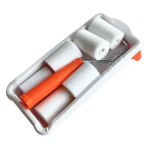 2Inch Paint Roller Set Anti-Drip Smooth Foam Roller Brush Kit with Tray Replacement Wall Painting Tools for High Ceiling