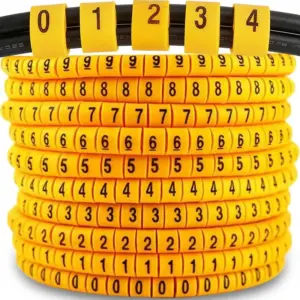 0 To 9 Cable Wire Marker for Cable Size Colorful Number Tube Label Markers Waterproof Insulation Marking Label Sleeves Wholesale