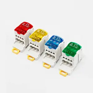 Din Rail Terminal Block UKK 80A/125A/160A/250A/400A Distribution Box One In Several Out Power Wire Electrical Connector Junction