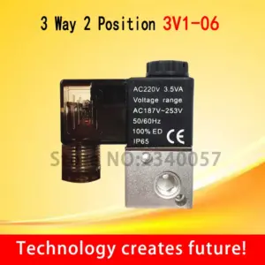 Solenoid valve 3V106 valve Pneumatic control valve 3 way 2 position